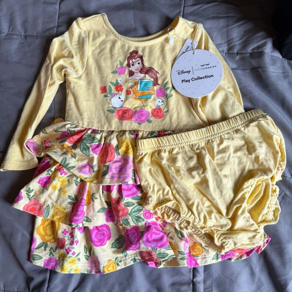 Little Sleepies Disney’s Belle Collection Dress & Bloomer 12-18M
